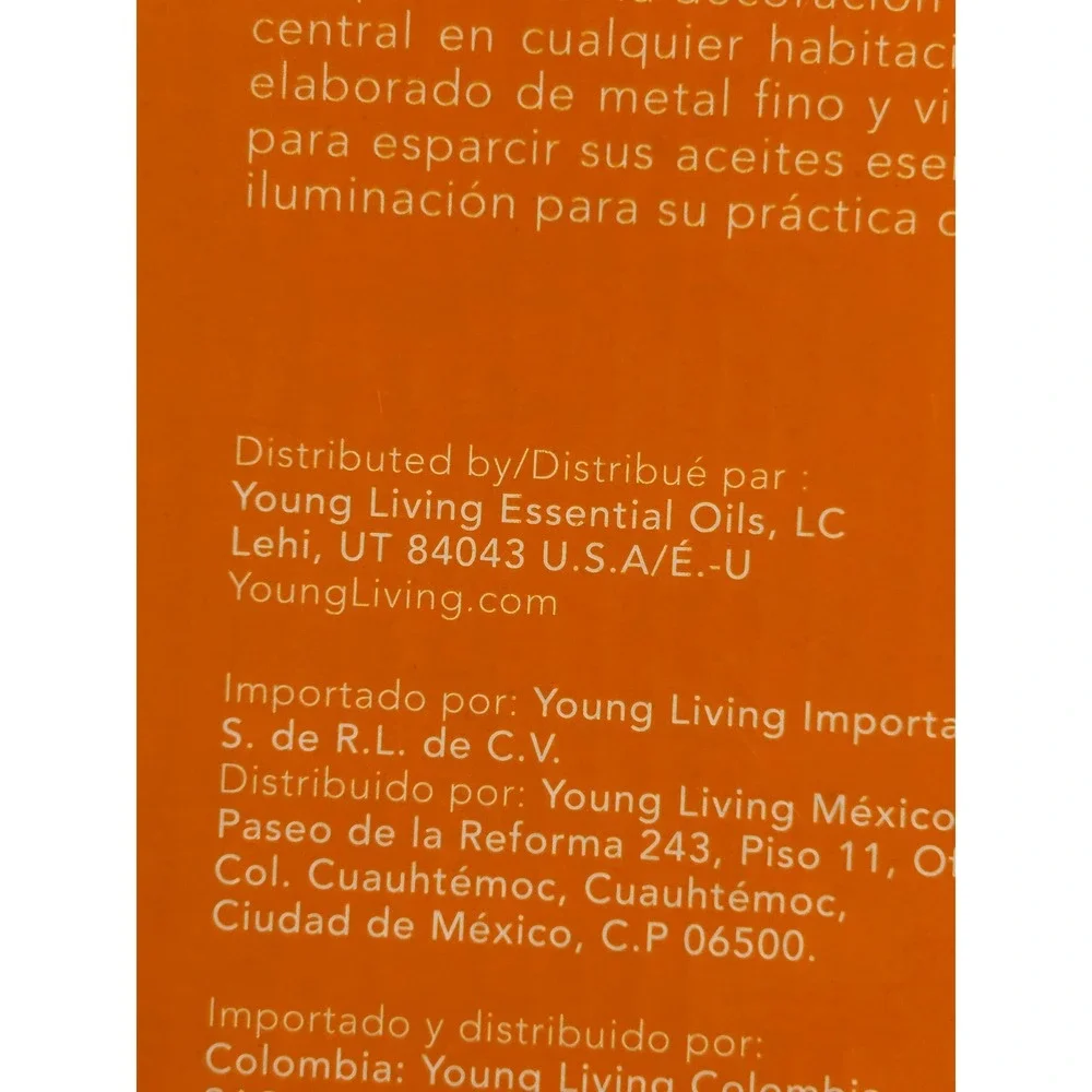 Young Living Lantern Ultrasonic Diffuser Unisex OS White Metal Floral Cutout